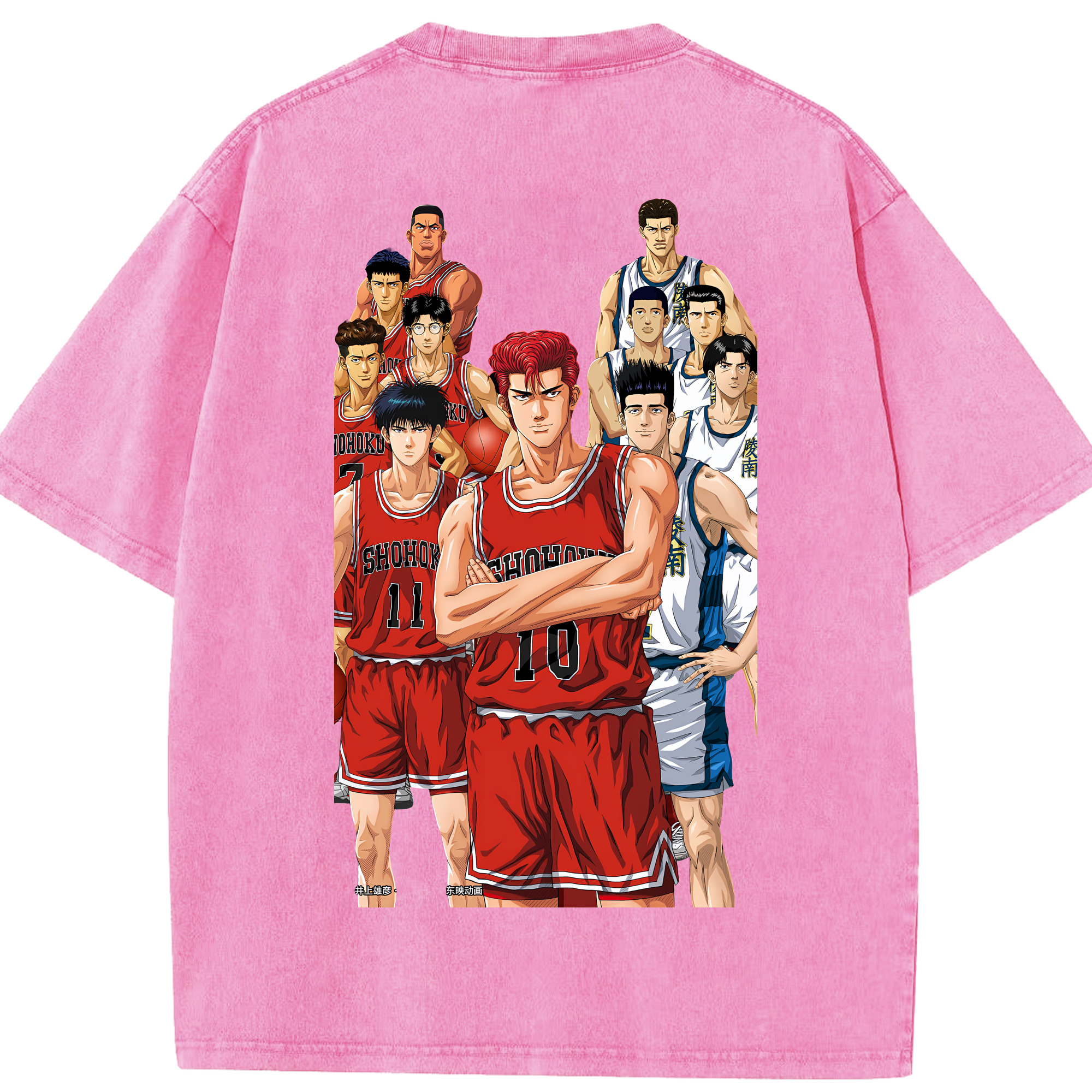 （画像用） SLAM DUNK／スラムダンク 綿100% ヴィンテージ風 半袖Tシャツ（背面プリント）